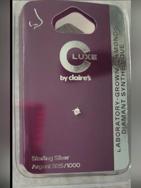 NWT- Nose Ring Stud LUX Sterling Silver , they are $54.99 at Claires(READ POST)